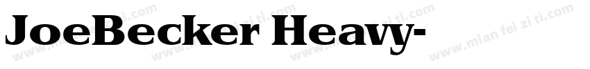 JoeBecker Heavy字体转换